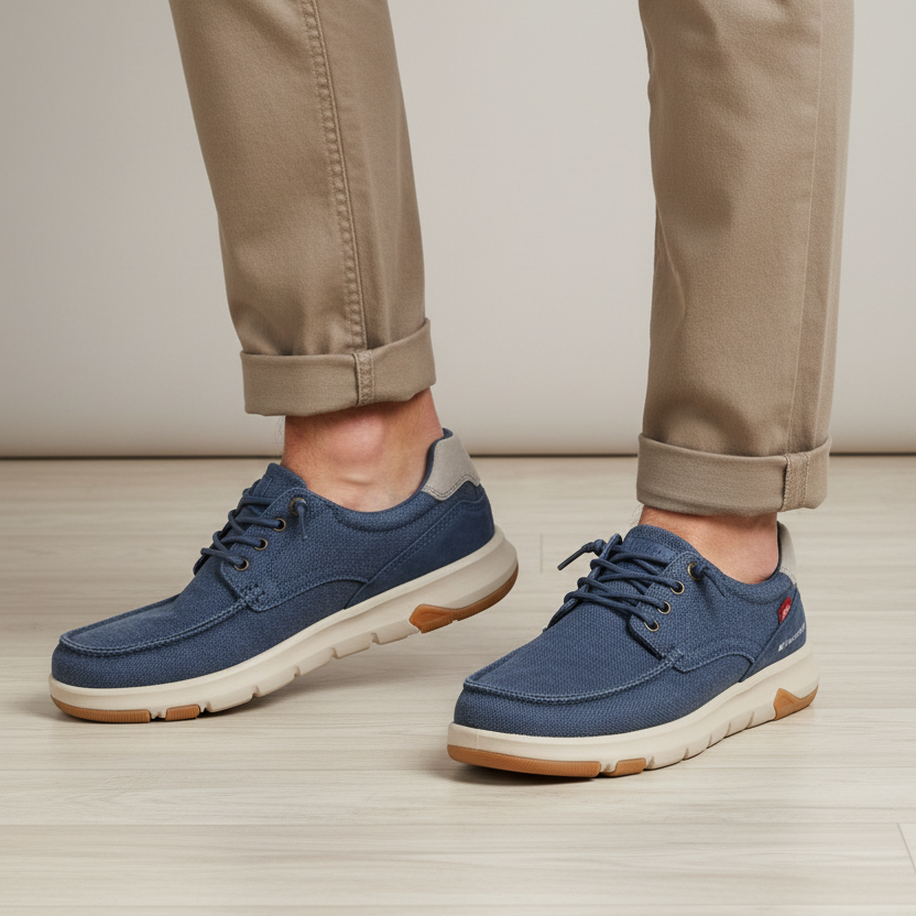 Mocassino Sportivo Uomo Xti Blu Jeans Slip-On con Lacci Elastici