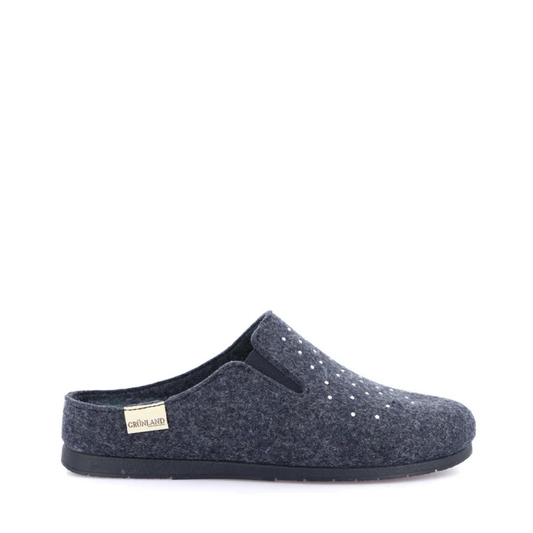 Pantofola Donna Grunland Eco con Strass Blu