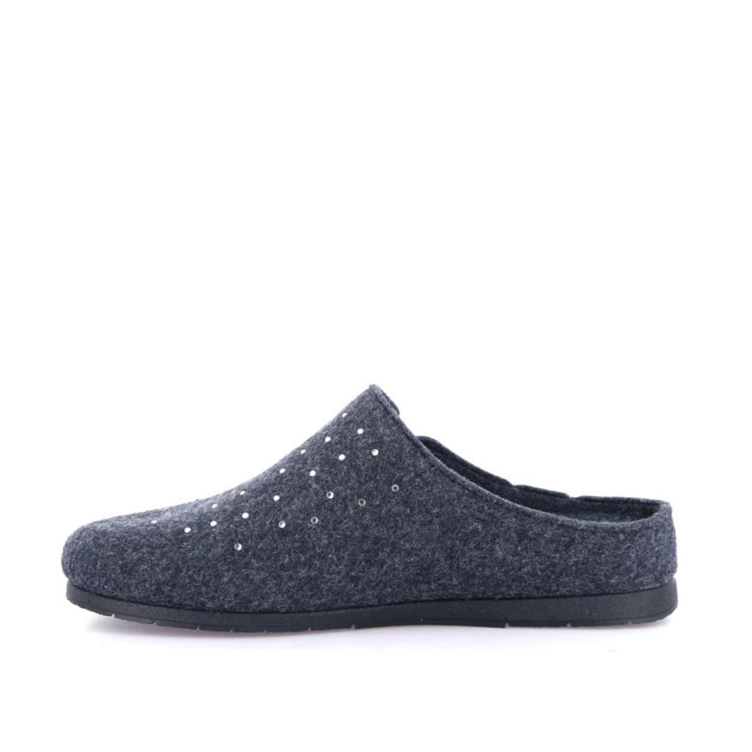 Pantofola Donna Grunland Eco con Strass Blu
