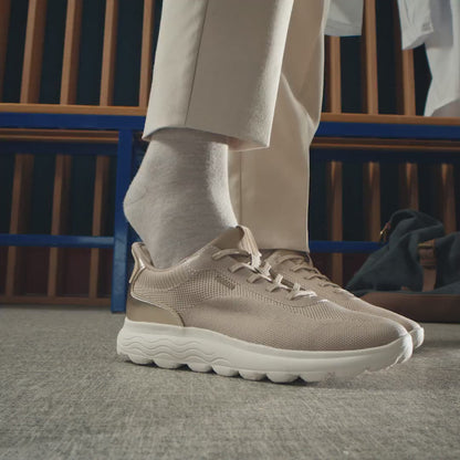 Sneakers Donna GEOX Spherica Plus Bianco Calzata Fast In Senza Mani