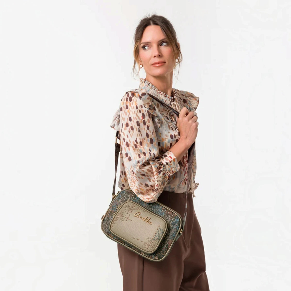 Borsa a Tracolla Donna Anekke Blossom in Ecopelle con Tasca Frontale