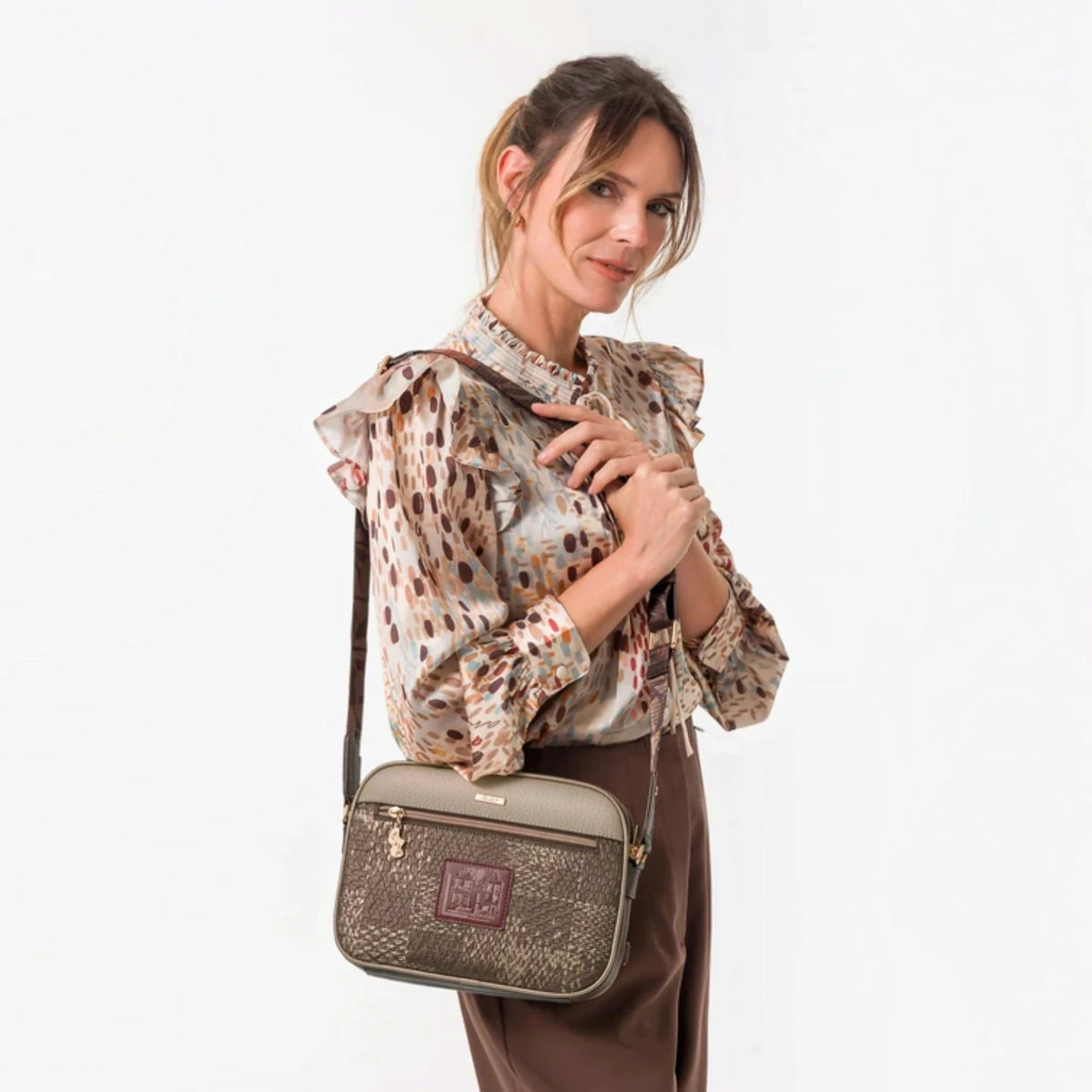 Borsa a Tracolla Donna Anekke Blossom in Ecopelle con Tasca Frontale