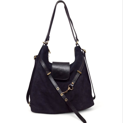 Borsa a Spalla/Zaino in Pelle Scamosciata Luana