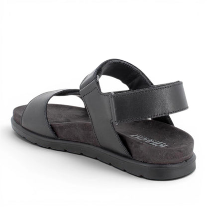 Sandali Uomo Igi&Co in Pelle Nero - Calzature Estive Comode e Leggere