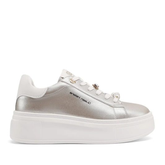Sneakers Donna Queen Helena Platform Champagne con accessori Gioiello