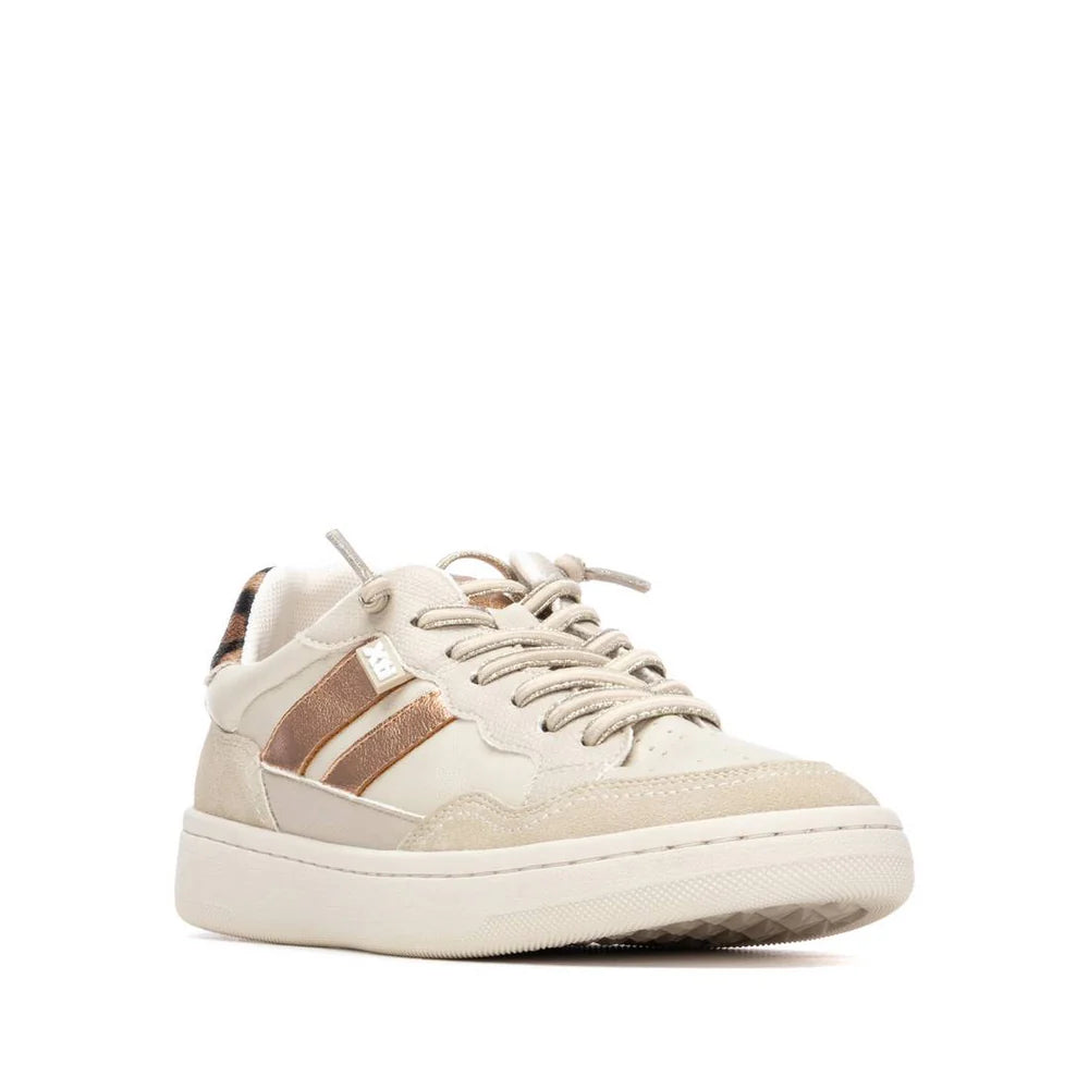 Sneakers Donna XTI Beige con riporti Oro Rosa