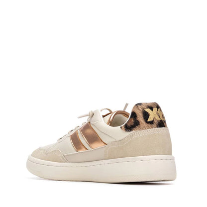 Sneakers Donna XTI Beige con riporti Oro Rosa