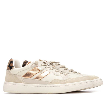 Sneakers Donna XTI Beige con riporti Oro Rosa