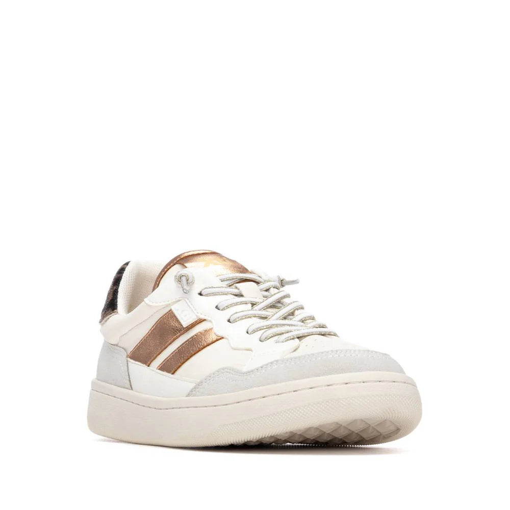 Sneakers Donna XTI Bianco con riporti Oro Rosa
