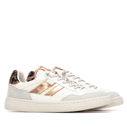 Sneakers Donna XTI Bianco con riporti Oro Rosa