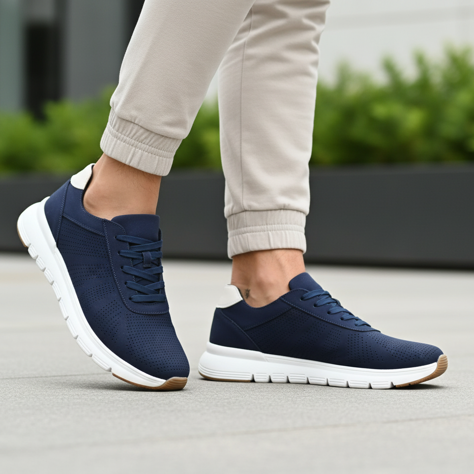 Sneakers Uomo Grunland traforate Blu Ultra Leggere