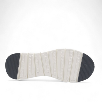 Sneaker Uomo Grunland in Tessuto e Pelle Fango - Calzata Facile con Lacci Elastici e Sottopiede Re-Soft