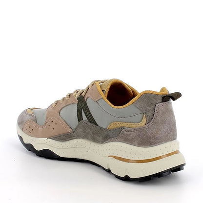 Sneakers Uomo Igi&Co in Pelle Beige e Tessuto tecnico Militare