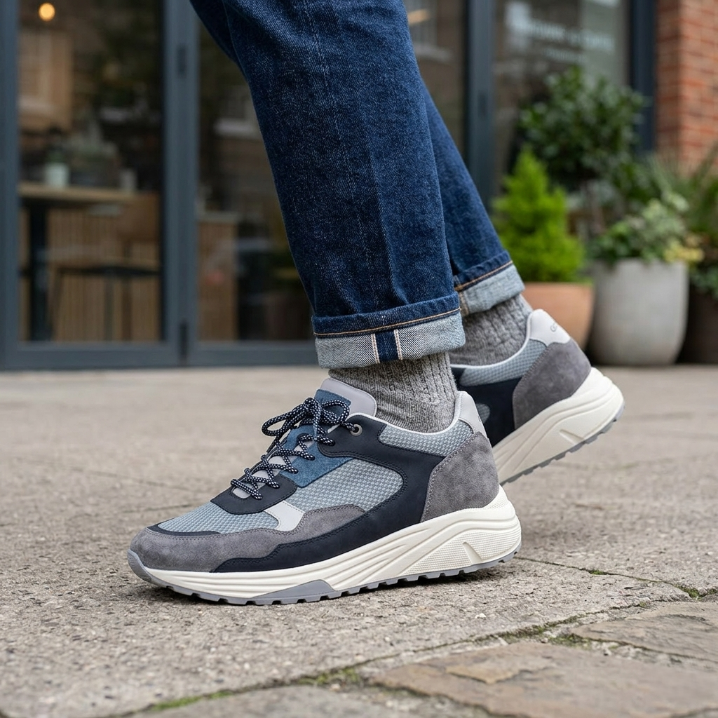 Sneakers Uomo Igi&Co in Pelle Scamosciata e Tessuto Blu