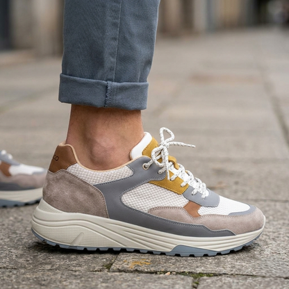 Sneakers Uomo Igi&Co in Pelle Scamosciata e Tessuto Sabbia