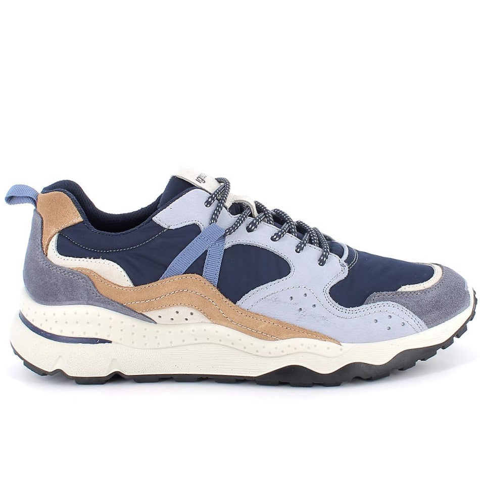 Sneakers Uomo Igi&amp;Co in Pelle Avion - Cuoio e Tessuto tecnico Blu - Scarpe Made in Italy Comode con Sottopiede in Memory Foam - Collezione Primavera Estate