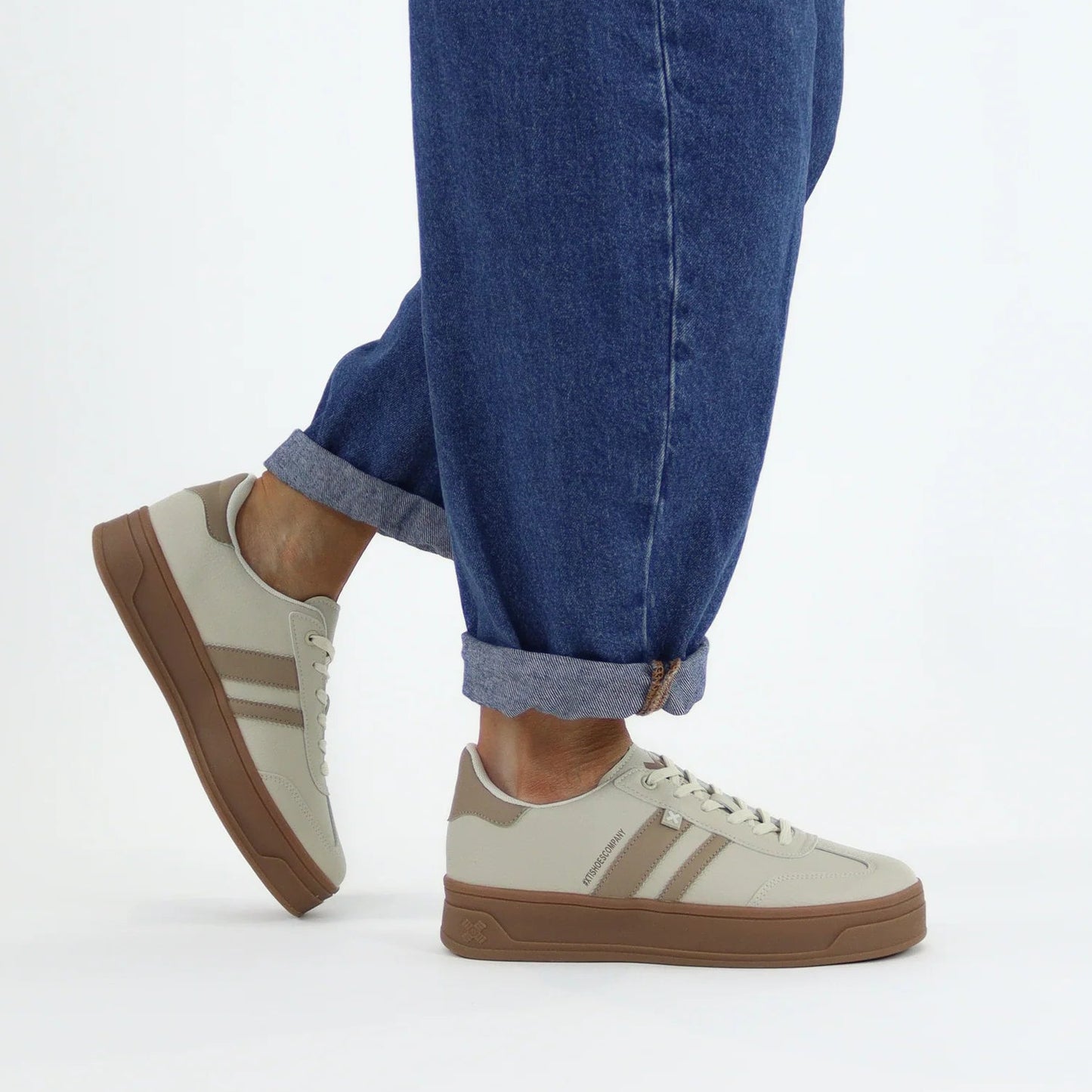 Sneakers Donna XTI Beige con riporti Fango