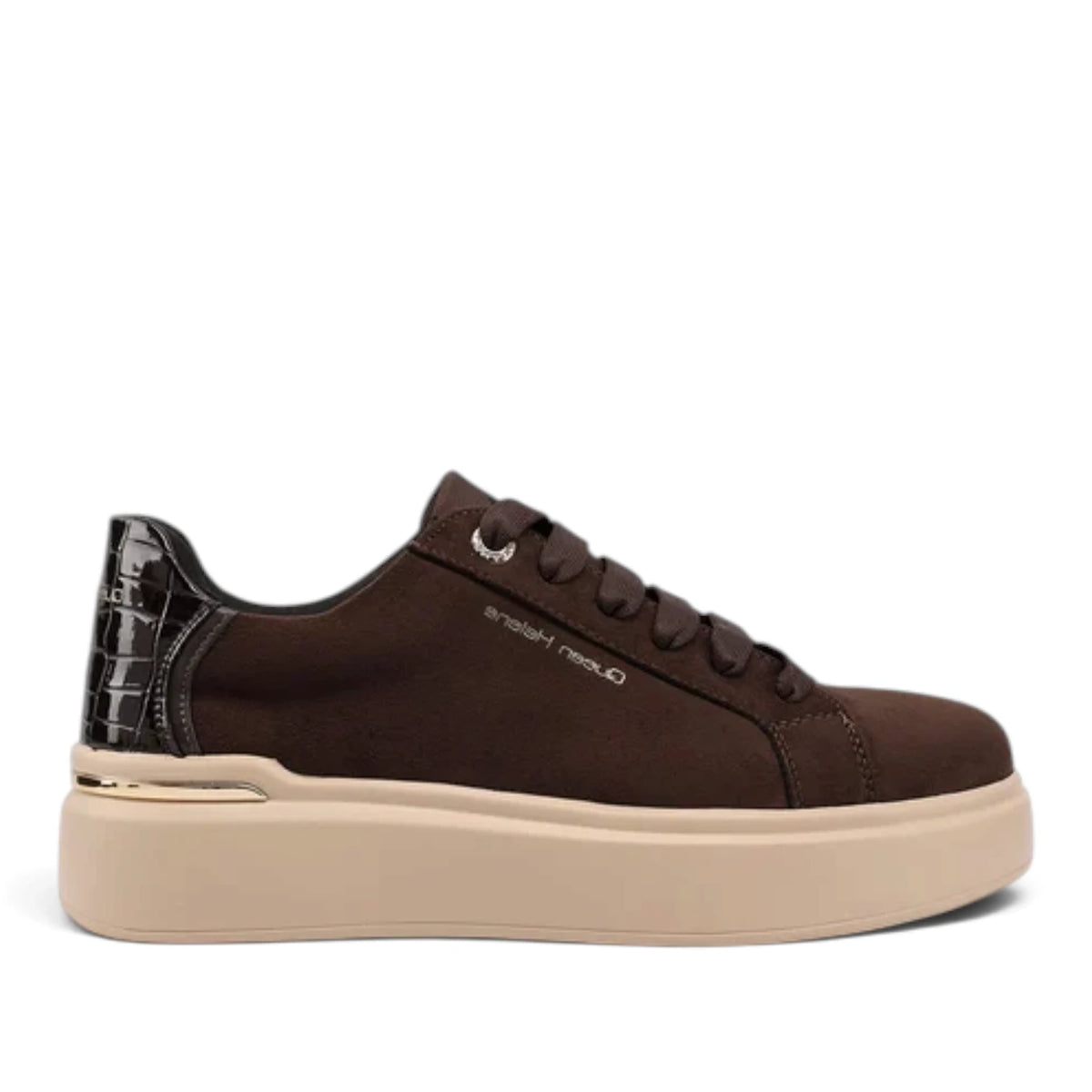 Sneakers Donna Queen Helena Platform Scamosciato Marrone