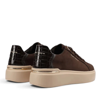 Sneakers Donna Queen Helena Platform Scamosciato Marrone