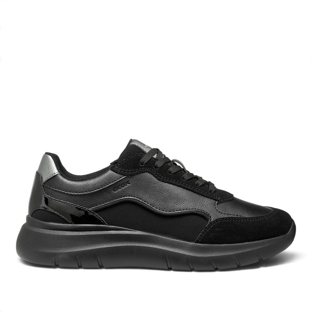Sneakers Donna GEOX Pelle e Tessuto Nero