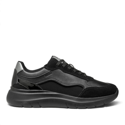 Sneakers Donna GEOX Pelle e Tessuto Nero