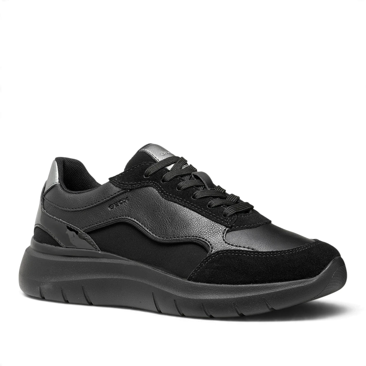 Sneakers Donna GEOX Pelle e Tessuto Nero