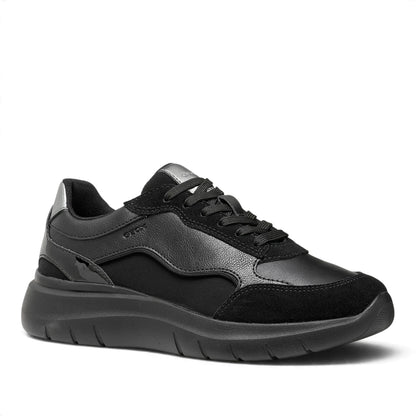 Sneakers Donna GEOX Pelle e Tessuto Nero