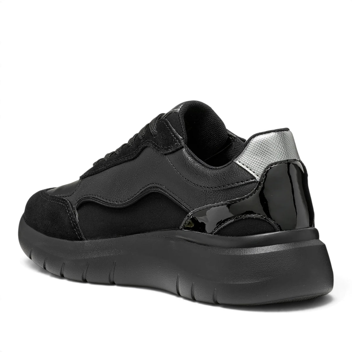 Sneakers Donna GEOX Pelle e Tessuto Nero
