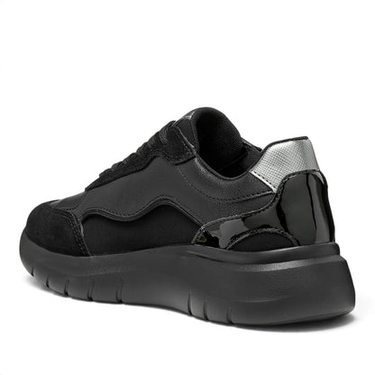 Sneakers Donna GEOX Pelle e Tessuto Nero
