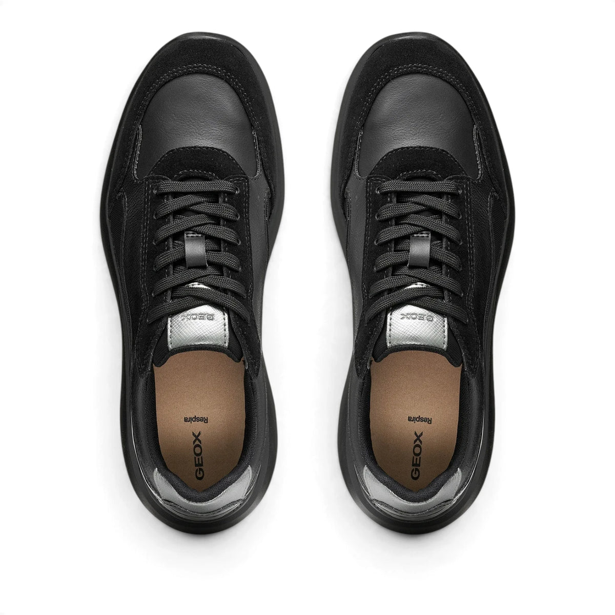 Sneakers Donna GEOX Pelle e Tessuto Nero