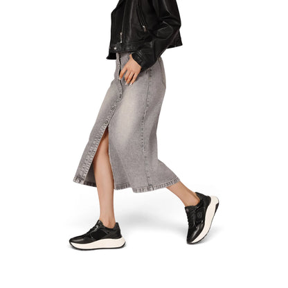 Sneakers Donna in Tessuto Scamosciato e Brillantinato Nero