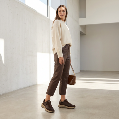 Sneakers Donna Tamaris in Pelle Moro con Cerniera