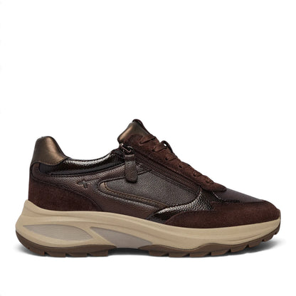 Sneakers Donna Tamaris in Pelle Moro con Cerniera
