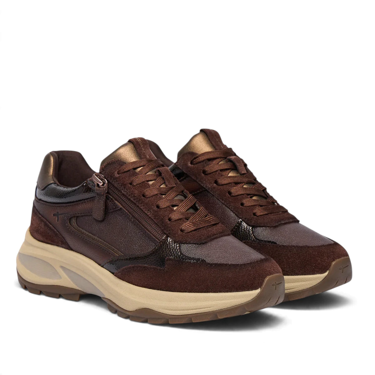 Sneakers Donna Tamaris in Pelle Moro con Cerniera