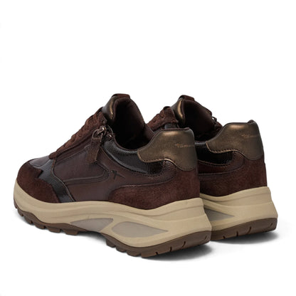 Sneakers Donna Tamaris in Pelle Moro con Cerniera