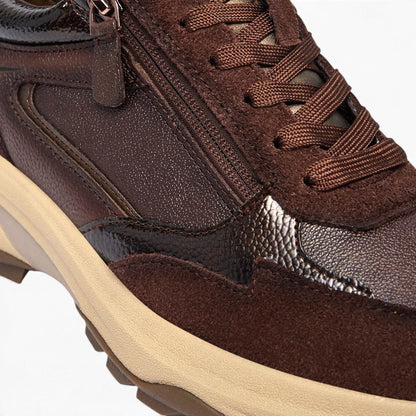 Sneakers Donna Tamaris in Pelle Moro con Cerniera