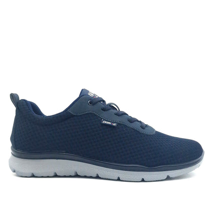 Sneakers Uomo Enval in Tessuto Blu con lacci elastici Leggere e Traspiranti