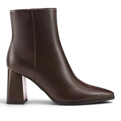 Stivaletto Donna in Ecopelle Moro con Tacco