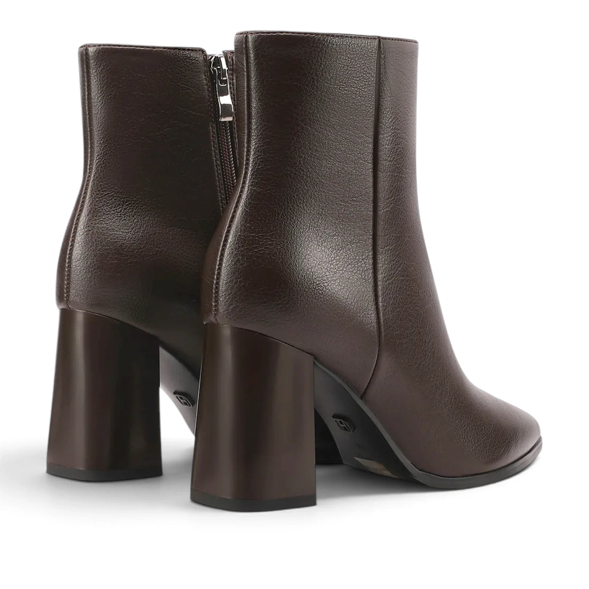 Stivaletto Donna in Ecopelle Moro con Tacco