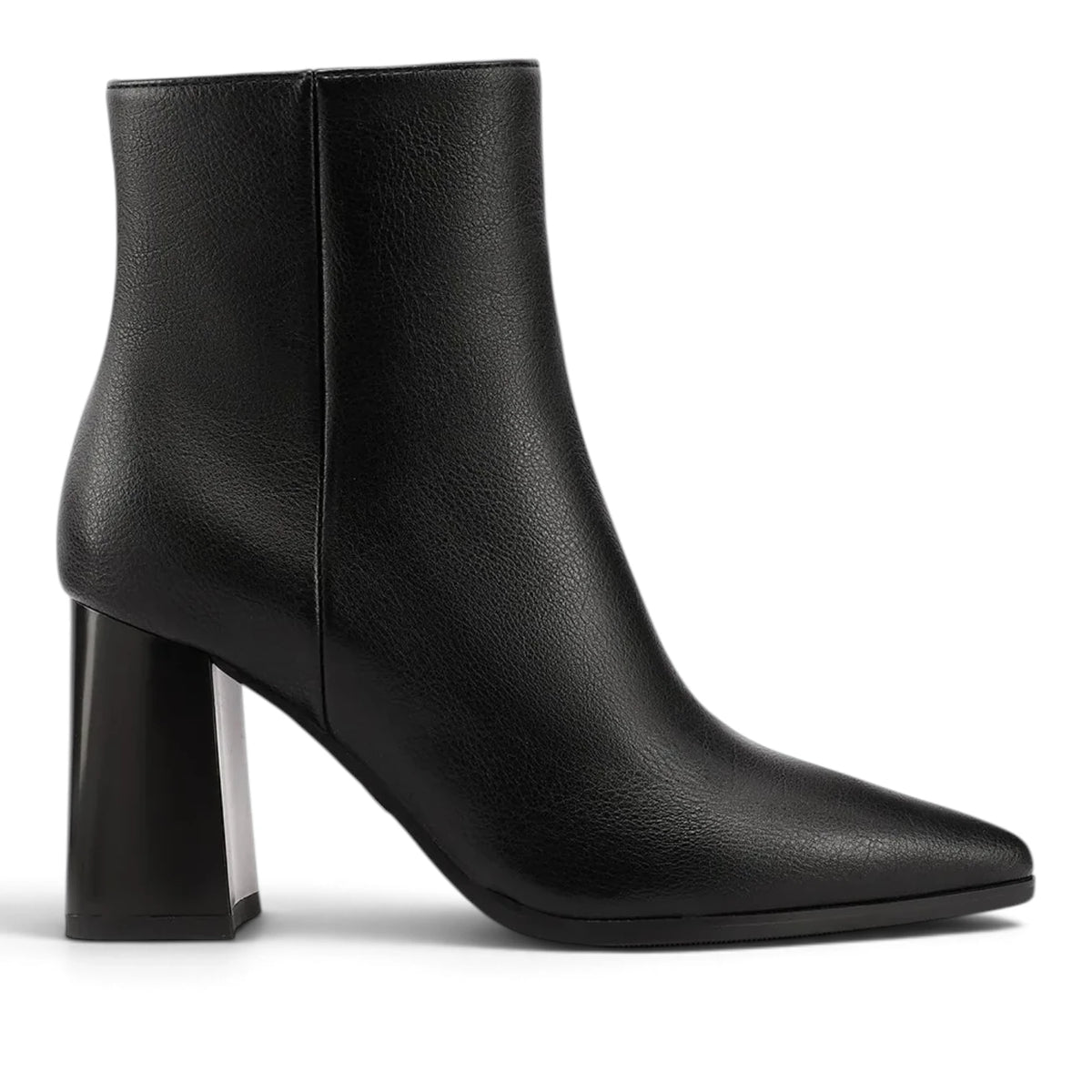 Stivaletto Donna in Ecopelle Nero con Tacco