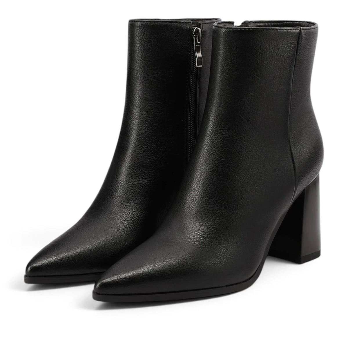 Stivaletto Donna in Ecopelle Nero con Tacco