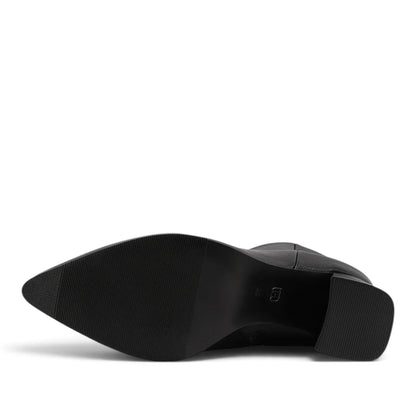 Stivaletto Donna in Ecopelle Nero con Tacco