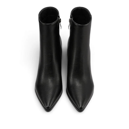 Stivaletto Donna in Ecopelle Nero con Tacco