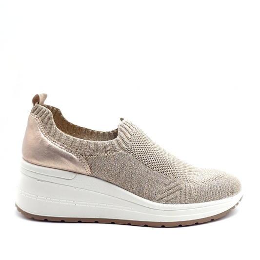 Slip on zeppa Donna Enval Taupe-Platino
