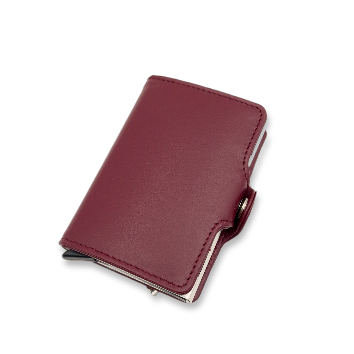 Wallet in Pelle Bordeaux con Portamonete