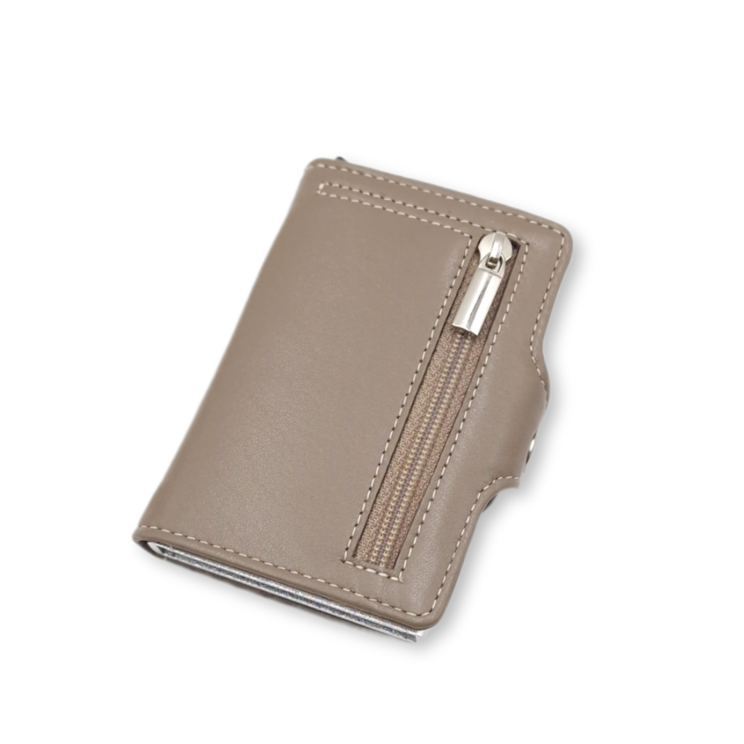 Wallet in Pelle Fango con Portamonete