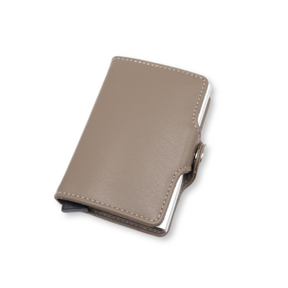 Wallet in Pelle Fango con Portamonete